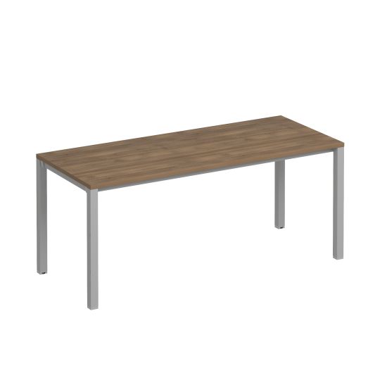 Стол письменный на металлокаркасе КФ дуб шамони темный / серый