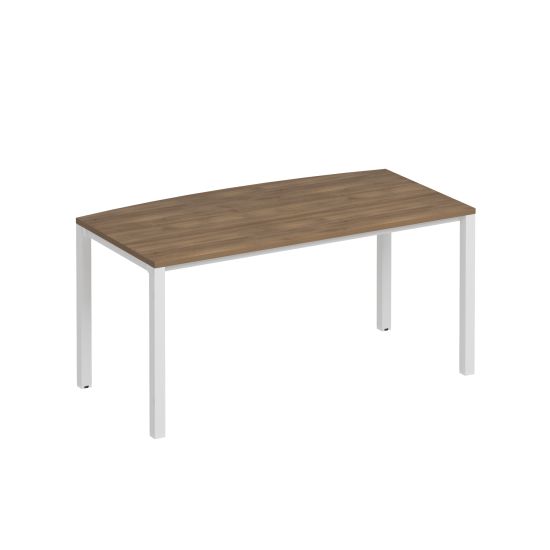 Стол руководителя на металлокаркасе КФ дуб шамони темный / белый