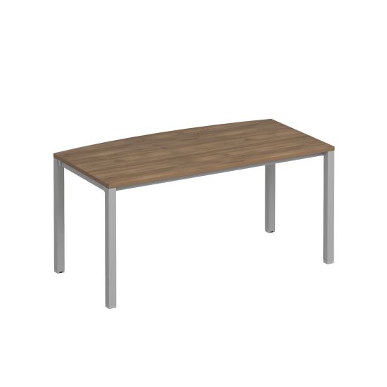 Стол руководителя на металлокаркасе КФ дуб шамони темный / серый
