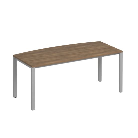 Стол руководителя на металлокаркасе КФ дуб шамони темный / серый
