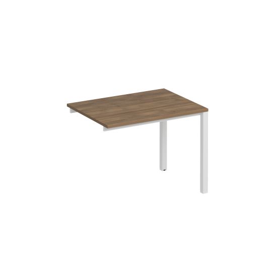 Секция стола рабочей станции на металлокаркасе КФ дуб шамони темный / белый