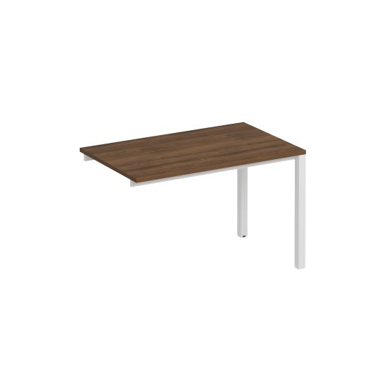 Секция стола рабочей станции на металлокаркасе КФ французский орех / белый