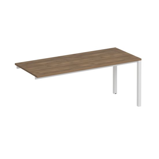 Секция стола рабочей станции на металлокаркасе КФ дуб шамони темный / белый