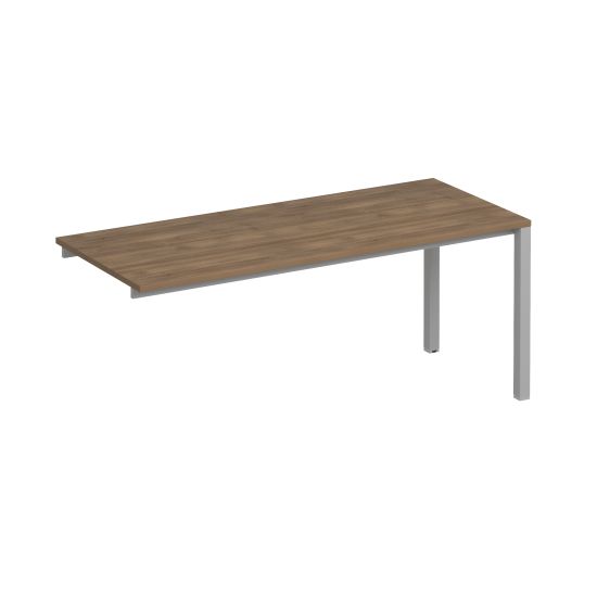 Секция стола рабочей станции на металлокаркасе КФ дуб шамони темный / серый