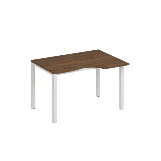 Стол эргономичный правый на металлокаркасе КФ французский орех / белый