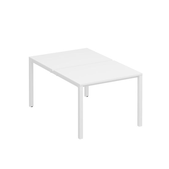 Рабочая станция на металлокаркасе КФ (2х100) белый премиум / белый