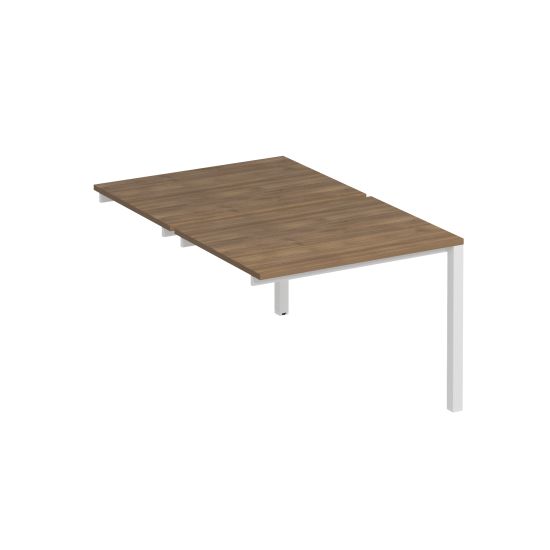 Секция стола рабочей станции на металлокаркасе КФ (2х100) дуб шамони темный / белый