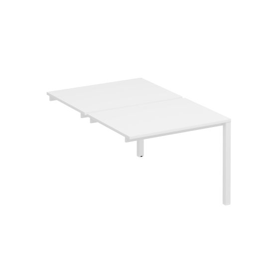 Секция стола рабочей станции на металлокаркасе КФ (2х100) белый премиум / белый
