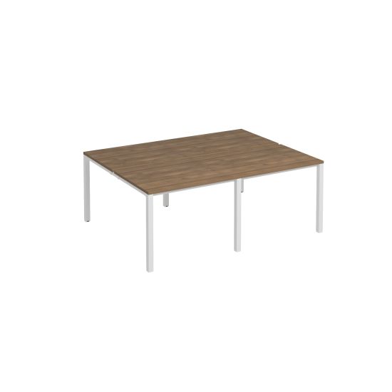 Рабочая станция на металлокаркасе КФ (4х100) дуб шамони темный / белый