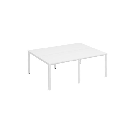 Рабочая станция на металлокаркасе КФ (4х100) белый премиум / белый