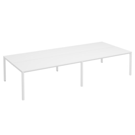 Рабочая станция на металлокаркасе КФ (4х180) белый премиум / белый