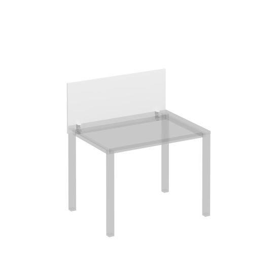 Экран настольный фронтальный с кронштейнами для стола 100 на белом металлокаркасе КФ белый премиум