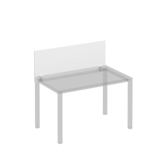 Экран для стола 120 на белом металлокаркасе КФ фронтальный белый премиум