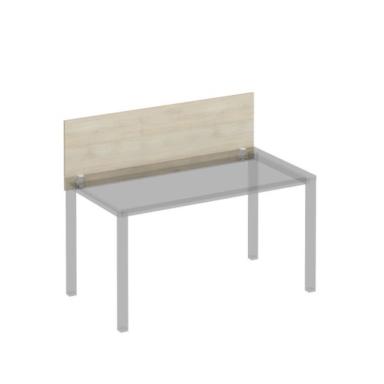 Экран для стола 140 на белом металлокаркасе КФ дуб шамони