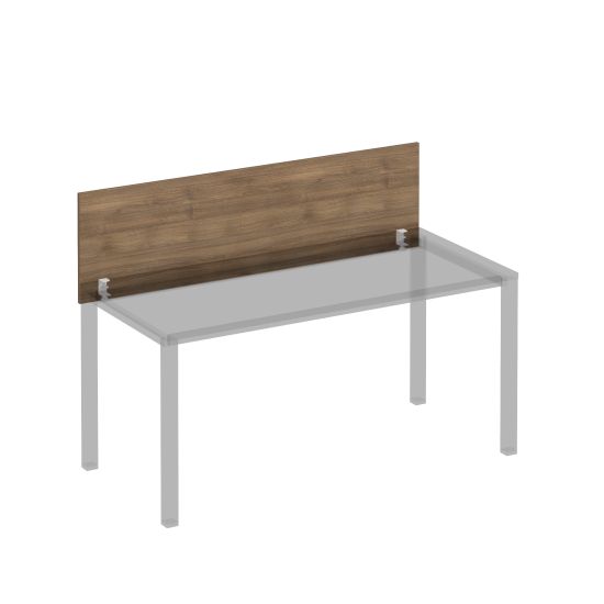 Экран для стола 160 на белом каркасе КФ с кронштейнами дуб шамони темный