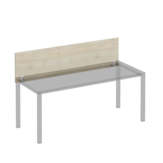 Экран для стола 180 на белом каркасе КФ настольный фронтальный дуб шамони