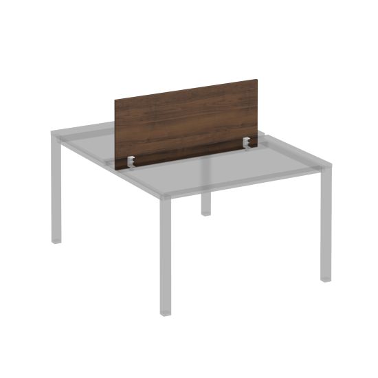 Экран для рабочей станции 120 на белом металлокаркасе КФ французский орех