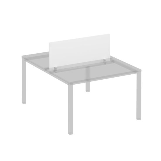 Экран для рабочей станции 120 на белом металлокаркасе КФ белый премиум