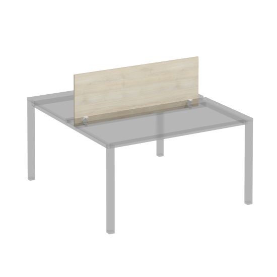 Экран для рабочей станции 140 на белом металлокаркасе КФ дуб шамони