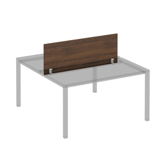 Экран для рабочей станции 140 на белом металлокаркасе КФ французский орех