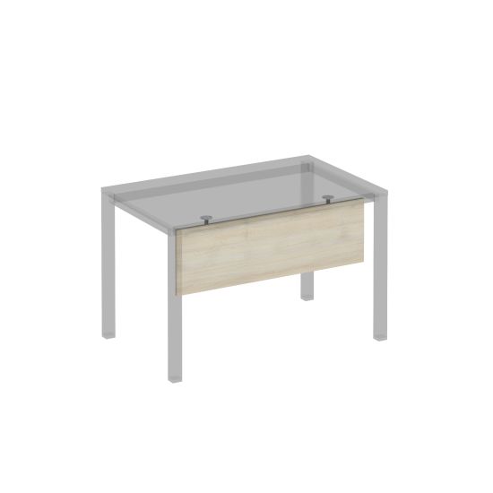 Экран стола защитный (ДСП) с кронштейнами для стола 120 на сером металлокаркасе МП2, КФ дуб шамони