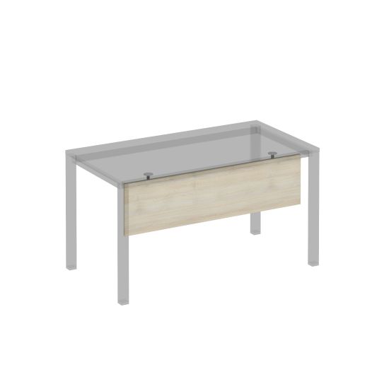 Экран стола защитный (ДСП) с кронштейнами для стола 140 на сером металлокаркасе МП2, КФ дуб шамони