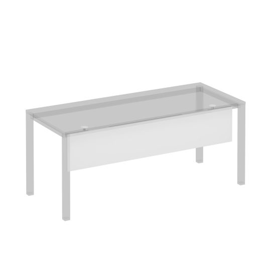 Экран стола защитный (ДСП) с кронштейнами для стола 180 на белом металлокаркасе КФ белый премиум