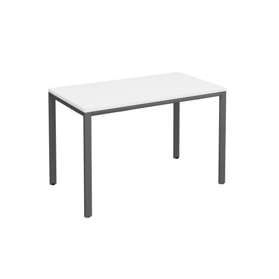 Стол письменный на металлокаркасе МП2 белый премиум / антрацит