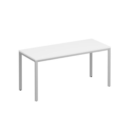 Стол письменный на металлокаркасе МП2 белый премиум / серый