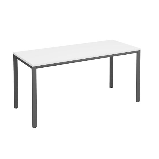 Стол письменный на металлокаркасе МП2 белый премиум / антрацит