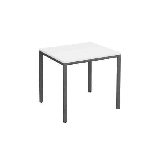 Стол письменный на металлокаркасе МП2 белый премиум / антрацит