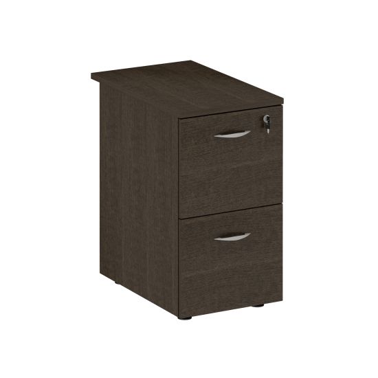 Тумба приставная с 2-мя файловыми ящиками венге темный