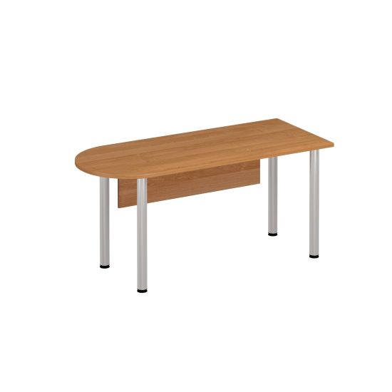 Стол полукруглый на опорах МХ с экраном ДСП ольха европейская