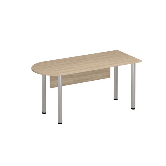 Стол полукруглый на опорах МХ с экраном ДСП вяз светлый